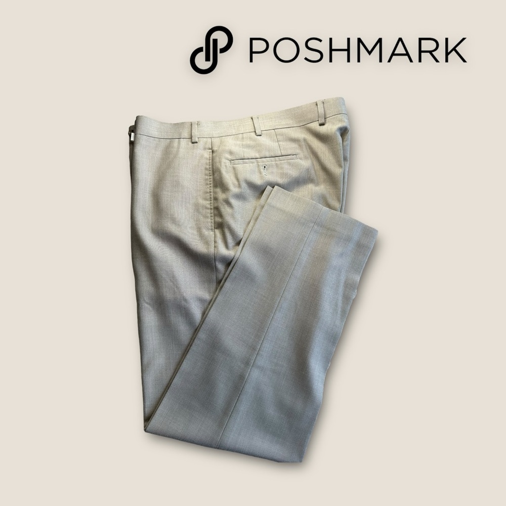 LAUREN by Ralph Lauren Dress Slacks Flat Front‎ Tan 38x32